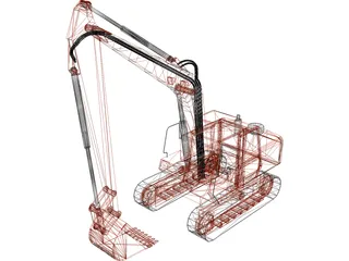 Track Hoe 3D Model