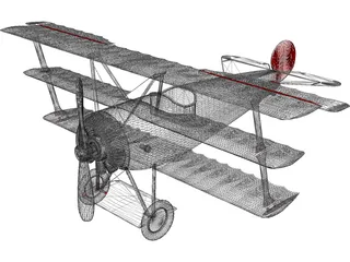 Fokker Dr.I Triplane 3D Model