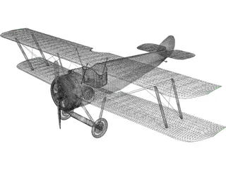 Biplane Sopwith Camel 3D Model