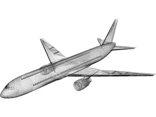 Boeing 767-200 3D Model