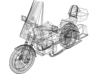 Honda Goldwing (1984) 3D Model