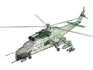 Mil Mi-24 Hind 3D Model