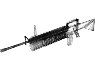 M16 A1 3D Model
