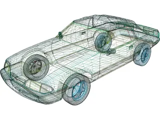 Ford Mustang Convertible (1993) 3D Model