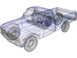 Chevrolet C10 Pickup (1972) 3D Model