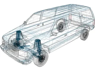 Plymouth Voyager (1987) 3D Model