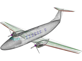 Beechcraft Super King Air 200 3D Model