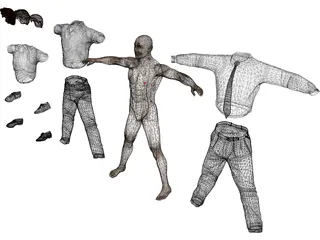 Man [+Clothes] 3D Model