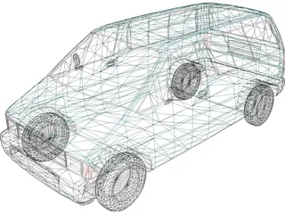 Ford Aerostar Van (1989) 3D Model