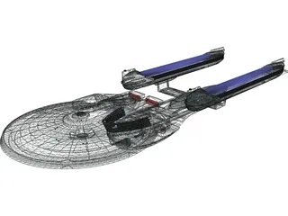 Star Trek Enterprise B 3D Model