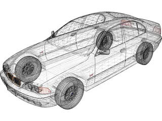 BMW 528i (1997) 3D Model