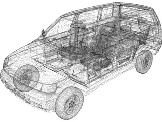 Mazda MPV (1992) 3D Model