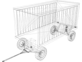 Baggage Cart 3D Model