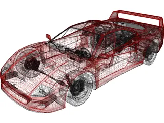 Ferrari F40 3D Model