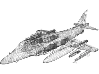AV-8B Harrier 3D Model
