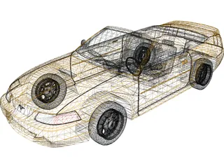 Ford Mustang Convertible (2000) 3D Model