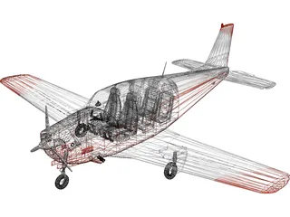 Raytheon A-36 Bonanza 3D Model