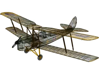 de Havilland DH-82A Tiger Moth 3D Model