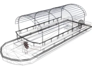 Taxi Boat 3D Model