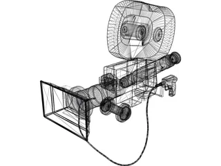 Movie Camera 3D Model