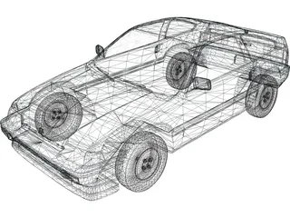 Honda CRX (1987) 3D Model