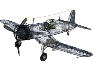 F4U-1D Corsair 3D Model