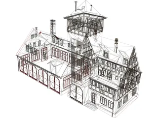 Fire Station 3D Model