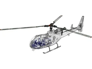 Eurocopter Gazelle 3D Model