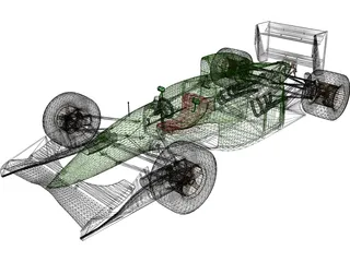 F1 Lotus-Ford 107 3D Model