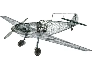 Messerschmitt BF-109B 3D Model