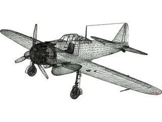 Mitsubishi A6M Zero 3D Model