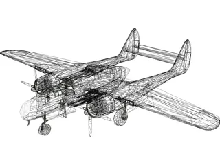 Northrop P-61A Black Widow 3D Model