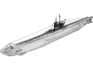 U-Boat Type VII B 3D Model