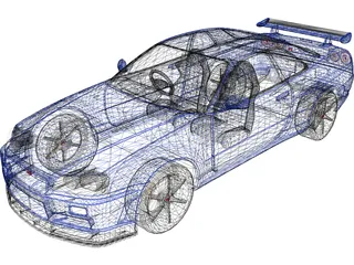 Nissan Skyline GT-R R34 Vspec (1999) 3D Model