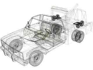 Tow Truck 3D Model