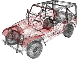 Jeep CJ7 3D Model