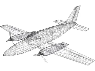 Cessna 402C 3D Model