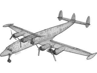 Lockheed C-121 Constellation 3D Model