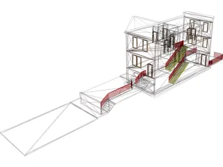 Philadelphia Row Home 3D Model