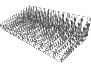 Structural Truss Roof 3D Model