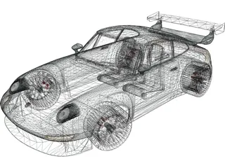 Porsche 911 993 GT2 (1993) 3D Model