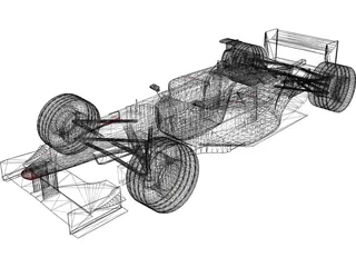 F1 McLaren 2001 3D Model