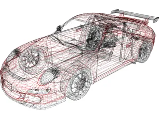 Porsche 911[997] GT3 RS 3D Model