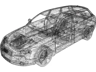Audi A4 Avant 3.2 Quattro (2005) 3D Model