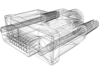 DVI-I Connector 3D Model