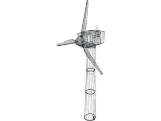 Wind Turbine 3D Model