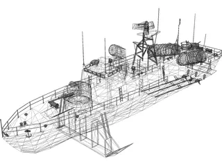 Missile Boat 206MR 3D Model