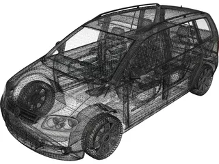 Volkswagen Touran (2003) 3D Model