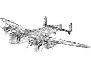 Avro Lancaster Bomber 3D Model