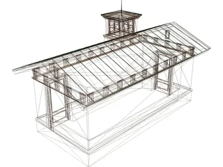 Bath House Structure 3D Model